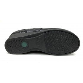Pinoso's 09 6515-H Negro Zapato Mujer Pie Diabético, forro coolmax, plantilla extraíble de viscolátex, con cuña de 2,5 cm