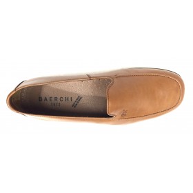 Baerchi 3580 Evo Cuero Marrón, mocasín de hombre, piel natural, forro de piel, piso goma pegado, ligero y flexible