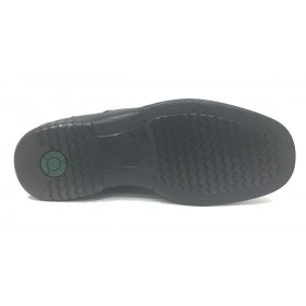 Pinoso's  5985 Negro, zapato de hombre, piel napa, ancho 12, forro en piel, piso de poliuretano pegado, plantilla extraíble