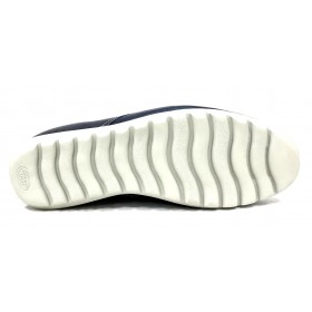 Baerchi 5415 Zapato de Hombre Marino Blanco con cordones, plantilla extraíble y piso de goma flexible