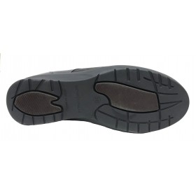 Doctor Cutillas 11 54348 Negro, Zapato de Mujer, piel, licra, elásticos, piso de goma con cuña de 3 cm y plantilla extraíble