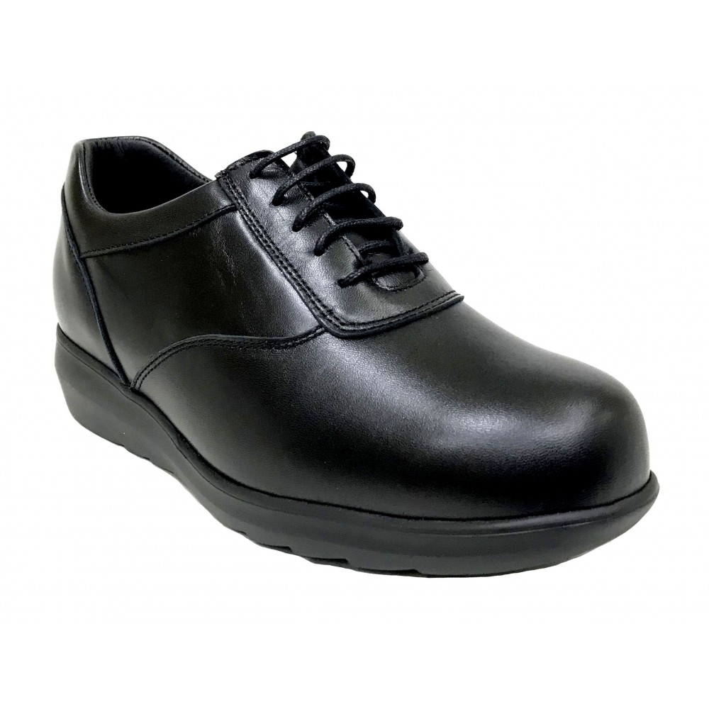 Pinoso's 13 7675-H Negro, Zapato Mujer Pie Diabético, piel napa, plantilla extraíble y cordones