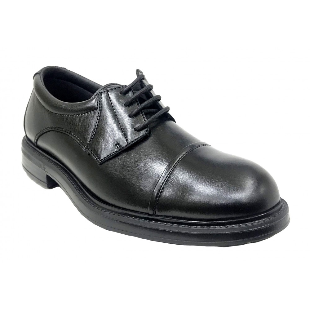 Pinoso's 7625 Negro, zapato de hombre, Ancho 13, cierre con Cordones, piso de goma y plantilla extraíble