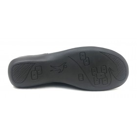 Flex&go 45 4711-3 zapato de mujer, negro metalizado, piel y ante, piso de goma pegado