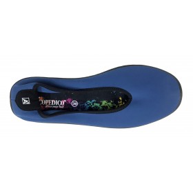 Lolita Arcopedico Petrol, Zapato de Mujer, azul, Lytech, licra, plantilla extraíble y doble arco con cuña 3 cm