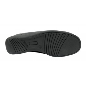 Doctor Cutillas 21 53546 Negro, zapato de mujer, piel y licra, elástico, piso de goma cuña 2,5 cm y plantilla extraíble