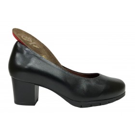 Desireé 01 92020 Diana Negro, Zapato con tacón de 6 cm, plataforma, antideslizante, piel, plantilla extraíble y almohadilla