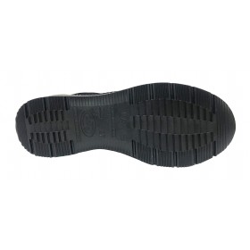 Suave 76 3909 Champan Negro, Zapato deportivo Mujer, piel, calado, metalizado, con cordones, plantilla extraíble y piso de goma