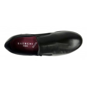 Baerchi 15 52001 Skimo Negro, mocasín de mujer, elásticos, piso de goma antideslizante y plantilla extraíble