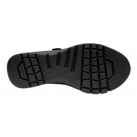 Baerchi 5247 Negro, zapato deportivo de hombre, suela flexible de goma, plantilla extraíble y cierre con velcro