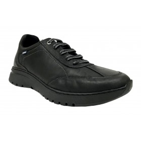 Baerchi 5248 Negro, zapato deportivo de hombre, suela flexible de goma, plantilla extraíble y cierre con cordones