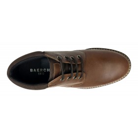 Baerchi 5066 Marrón, botín de hombre, suela flexible de goma, plantilla extraíble y cierre con cordones