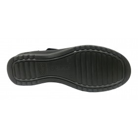 SUAVE 07B 3600 Negro, gris, botín de mujer, dos velcros en laterales, plantilla extraíble y cuña