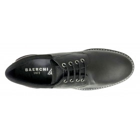 Baerchi 5060 Colorado Negro, zapato de hombre, suela flexible de goma, plantilla extraíble y cierre con cordones