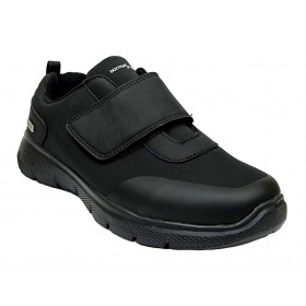 Doctor Cutillas 34603 Negro, zapato deportivo hombre, velcro, ultra ligero, flexible e impermeable Secotex
