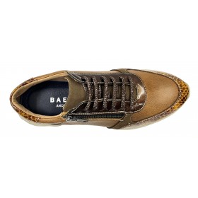 Baerchi 18A 55151 Gabon Cuero, zapato deportivo mujer, cordones deportivo, cremallera, piso ligero y plantilla extraíble
