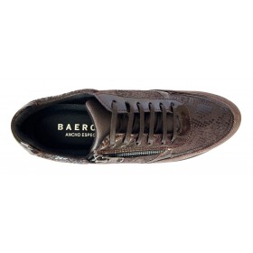 Baerchi 21 55051 Chocolate, zapato deportivo mujer, cordones deportivo, cremallera, piso ligero y plantilla extraíble