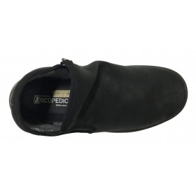 Arcopedico 4516 ESTOCOLMO J11 Hidro Black, botín impermeable, negro, cremallera, doble arco y plantilla extraíble