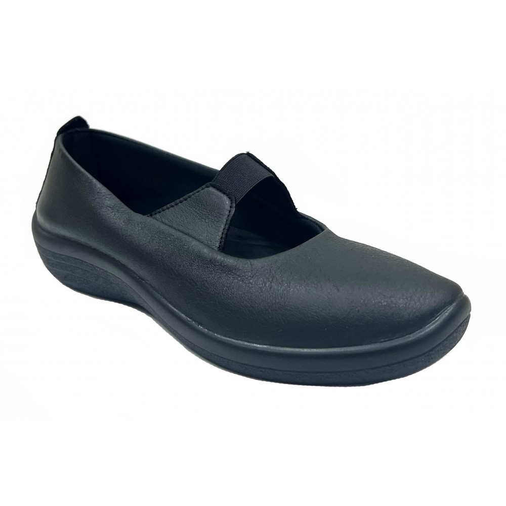 Arcopedico 4606 ITATIAIA J65 Black, zapato mujer, lytech, negro, elástico y plantilla extraíble