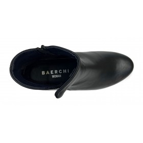 Baerchi 26 55057 Negro, botín mujer, ancho especial, cremallera, cuña y plantilla extraíble