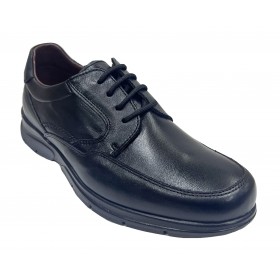 Baerchi 1250 Dubai Napa Negro, zapato trabajo, plantilla extraíble y cierre con cordones