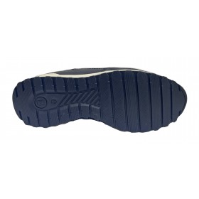 Baerchi 1300 Negro, zapato deportivo, suela flexible de goma, cordones, cremallera, plantilla extraíble y cierre con cordones
