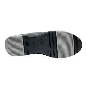 SUAVE 95 3189 Cinder Negro, zapato de cordones, ancho especial, plantilla extraíble y piso de goma ligero