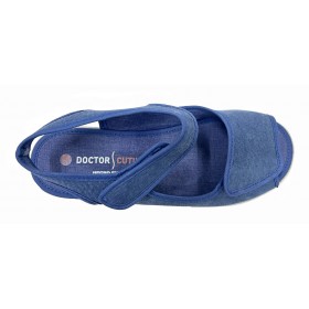 Doctor Cutillas 21796 Jeans, Zapatilla tela, ancha, velcros y piso de goma