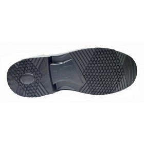 Pinoso's 6176-H pie diabético piel napa cordero de color negro, con cordones, plantilla viscolátex 8mm, piso poliuretano, ancho
