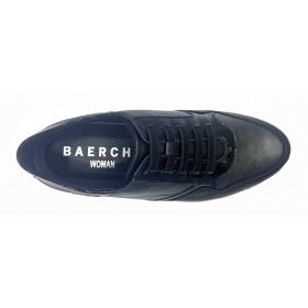 Baerchi 31 54061 Negro, piel, zapato deportivo mujer, elásticos, piso de goma antideslizante y plantilla extraíble