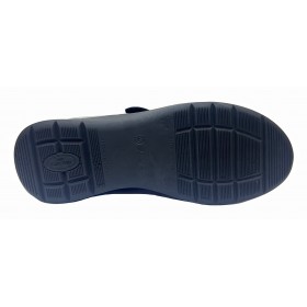 SUAVE 66 3587 Negro Champan, deportivo velcro, piel, plantilla extraíble y piso de goma