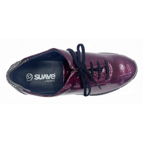 SUAVE 94 3204 Purpura Albacore, deportivo cordones, piel, plantilla extraíble y piso de goma