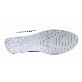 Doctor Cutillas 45 38473 Platino, mocasín de Mujer, beig, textil calada y plantilla