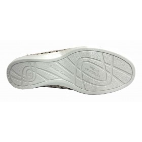 Doctor Cutillas 10002 Platino, zapatilla de mujer, mercedes, beig, cierre con velcro, piso de goma y plantilla extraíble