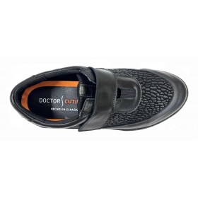 Doctor Cutillas 25 50753 Negro, deportivo mujer, Horma ancha, velcro, piso ligero y plantilla extraíble