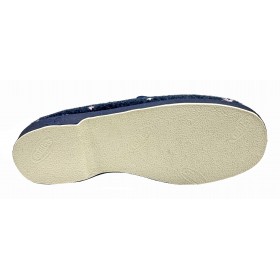 Doctor Cutillas 320 Marino, zapatilla casa, corazones, mujer, forro de lana y piso de goma