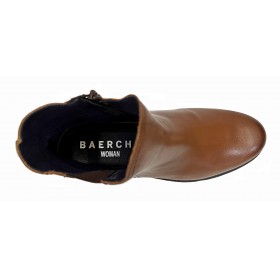 Baerchi 33A 32503 Napa Cuero, botín mujer, ancho especial, cremallera, cuña y plantilla extraíble