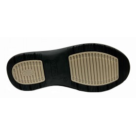 SUAVE 70 3302 Cinder Negro, horma ancha, piel y charol, velcro, cremallera, plantilla extraíble y piso de goma con cuña