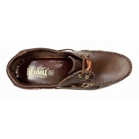 Fleximax 2500 Pull Rojizo, Naútico marrón, con cordones, piso de goma