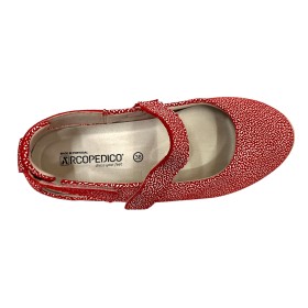 Arcopedico 4706 MINAMI K48 Alv Red, zapato mujer, lytech, negro, velcro y plantilla extraíble