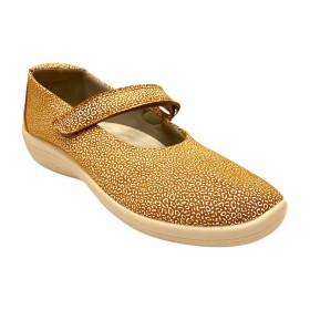 Arcopedico 4826 ESTRELA Alv Tea K55, zapato mujer, beig, lytech, azul, velcro y plantilla extraíble