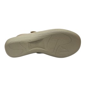 Arcopedico 4616 TRIGLAV J81 Taupe, zapato merceditas mujer, lytech, beig, velcro y plantilla extraíble
