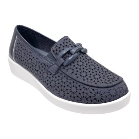 Doctor Cutillas 47 38475 Pacífico, mocasín de Mujer, azul, textil calada y plantilla
