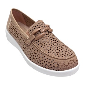 Doctor Cutillas 48 38475 Nude, mocasín de Mujer, beig, textil calada y plantilla