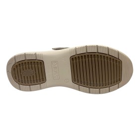 Suave 33 3301 Natural, mercedes, blanco hueso, horma ancha, con velcro y plantilla extraíble