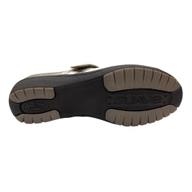 SUAVE 37 3429 Aspen Natural, Merceditas beige con velcro y plantilla extraíble