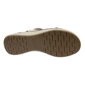 Suave 91 3323 Sorbet Aztec, Sandalia Mujer, piel beig, dos velcros, piso de goma con cuña y plantilla extraíble